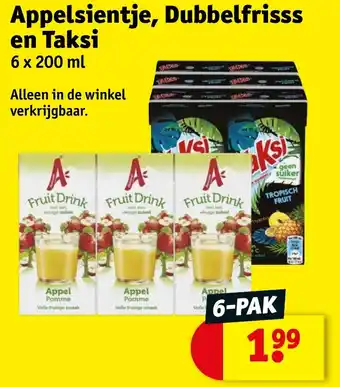 Kruidvat Appelsientje, Dubbelfrisss en Taksi aanbieding