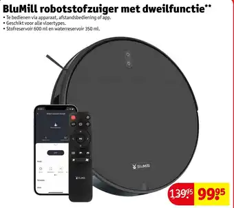 Kruidvat BluMill robotstofzuiger met dweilfunctie aanbieding