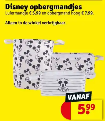 Kruidvat Disney opbergmandjes aanbieding