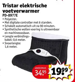 Kruidvat Tristar elektrische voetverwarmer aanbieding