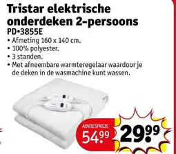 Kruidvat Tristar elektrische onderdeken 2 persoons aanbieding