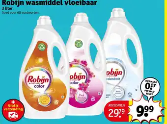 Kruidvat Robijn wasmiddel vloeibaar aanbieding