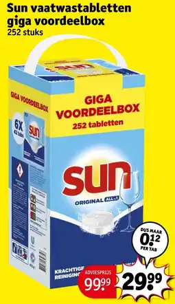 Kruidvat Sun vaatwastabletten giga voordeelbox aanbieding