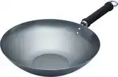 Bol.com KitchenCraft World of Flavours Oosterse vlakke koolstofstalen wok met antiaanbaklaag van 3 cm aanbieding