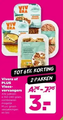 PLUS Vivera of plus vlees vervangers aanbieding