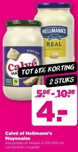 PLUS Calvé of Hellmann's Mayonaise aanbieding