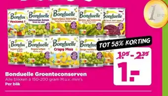 PLUS bonduelle Groenteconserven aanbieding