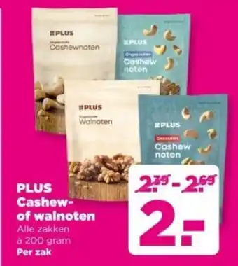 PLUS PLUS Cashew of walnoten aanbieding