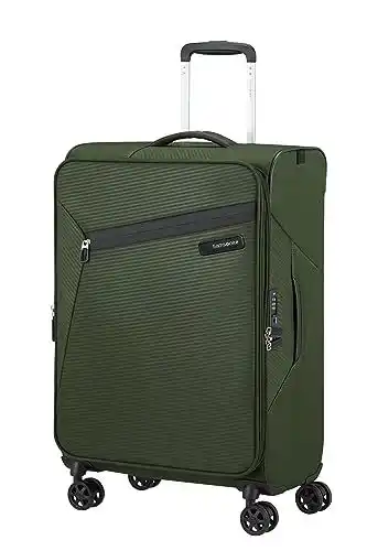 Amazon Samsonite Litebeam - Spinner M, uitbreidbare koffer, 66 cm, 67/73 L, groen (Climbing Ivy) aanbieding