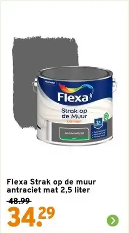 GAMMA Flexa Strak op de muur antraciet mat 2,5 liter aanbieding