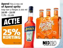 Poiesz Aperol fles à 700 ml of Aperol spritz aanbieding