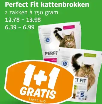 Poiesz Perfect Fit kattenbrokken aanbieding