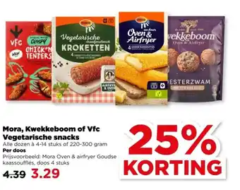 PLUS Mora, Kwekkeboom of Vfc Vegetarische snacks aanbieding