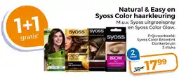 Trekpleister Natural & Easy en Syoss Color haarkleuring aanbieding