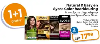 Trekpleister Natural & Easy en Syoss Color haarkleuring aanbieding