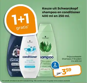 Trekpleister Schwarzkopf shampoo en conditioner aanbieding