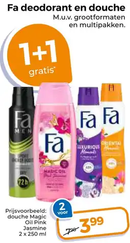 Trekpleister Fa deodorant en douche aanbieding