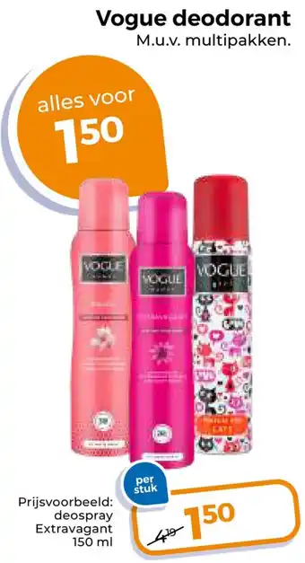 Trekpleister Vogue deodorant aanbieding