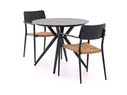 Kees Smit Bellagio Cino/Sora ø90cm dining tuinset 3-delig stapelbaar aanbieding