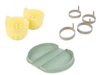 Lidl LIVARNO home Eierenpocheerset/ Spiegeleieren-ringset/ Omeletvorm aanbieding