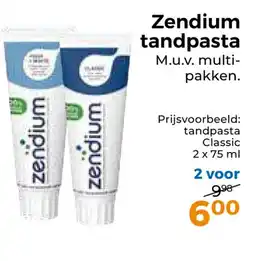 Trekpleister Zendium tandpasta aanbieding