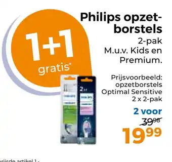 Trekpleister Philips opzet- borstels aanbieding