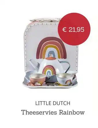 Baby Plus LITTLE DUTCH Theeservies Rainbow aanbieding