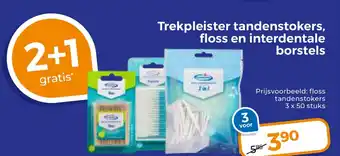 Trekpleister Trekpleister tandenstokers, floss en interdentale borstels aanbieding