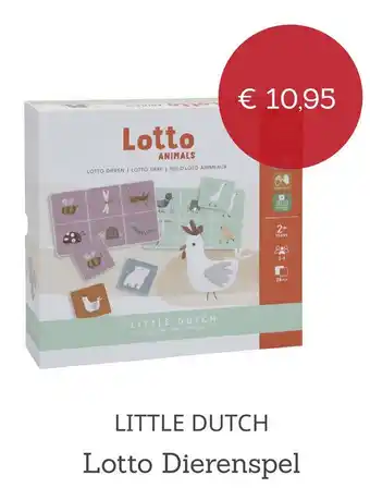 Baby Plus LITTLE DUTCH Lotto Dierenspel aanbieding