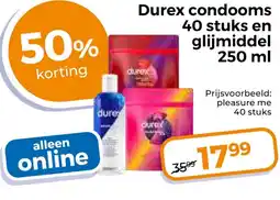 Trekpleister Durex condooms 40 stuks en glijmiddel aanbieding