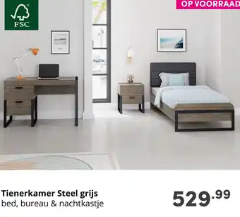 Baby & Tiener Tienerkamer Steel grijs aanbieding