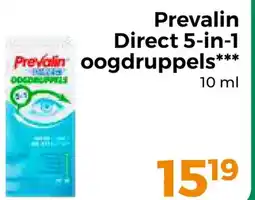 Trekpleister Prevalin Direct 5 in 1oogdruppels aanbieding