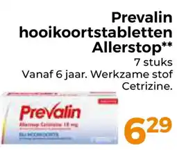 Trekpleister Prevalin hooikoortstabletten Allerstop aanbieding