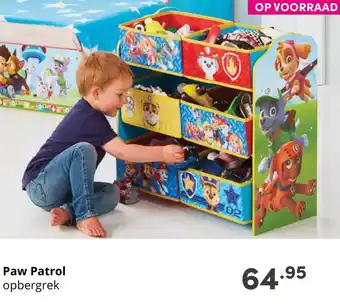 Baby & Tiener Paw Patrol opbergrek aanbieding