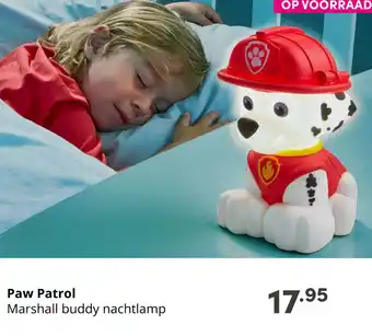 Baby & Tiener Paw Patrol Marshall buddy nachtlamp aanbieding