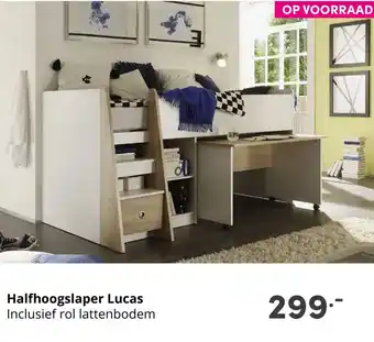 Baby & Tiener Halfhoogslaper Lucas Inclusief rol lattenbodem aanbieding