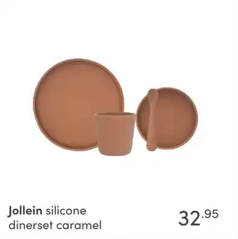 Baby & Tiener Jollein silicone dinerset caramel aanbieding