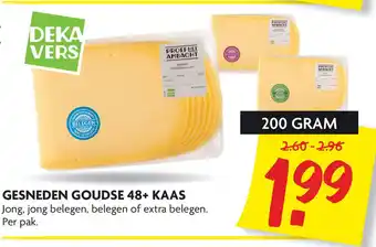 Dekamarkt Gesneden Goudse 48+ Kaas aanbieding