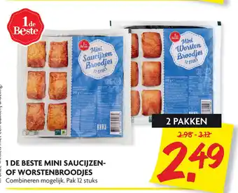 Dekamarkt 1 De Beste Mini Saucijzen- Of Worstenbroodjes aanbieding