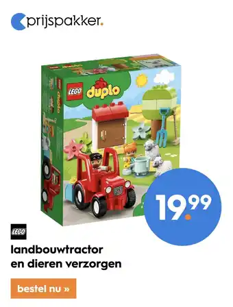 Blokker Lego landbouwtractor en dieren verzorgen aanbieding