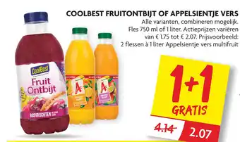 Dekamarkt Coolbest Fruitontbijt Of Appelsientje Vers aanbieding