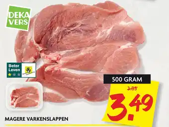 Dekamarkt Magere Varkenslappen aanbieding