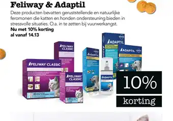 Dierspecialist Feliway & Adaptil aanbieding