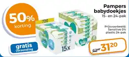 Trekpleister Pampers babydoekjes aanbieding