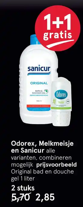 Etos Odorex, Melkmeisje en Sanicur aanbieding