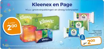 Trekpleister Kleenex en Page aanbieding