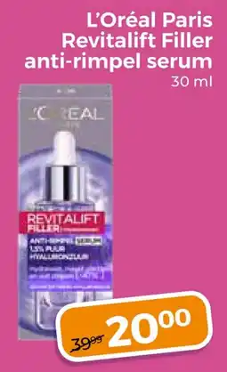 Trekpleister L'Oréal Paris Revitalift Filler anti-rimpel serum aanbieding