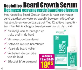 Gezond & Wel Neofollics Beard Growth Serum aanbieding