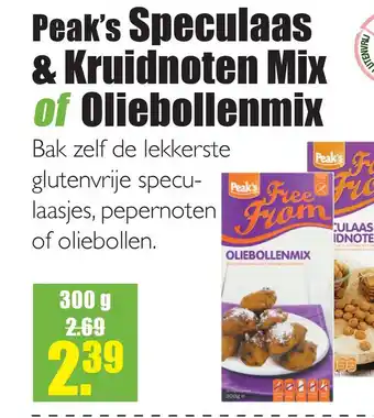 Gezond & Wel Peak's Speculaas & Kruidnoten Mix of Oliebollenmix aanbieding