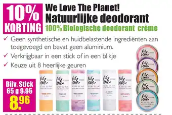 Gezond & Wel We Love The Planet! Natuurlijke deodorant aanbieding